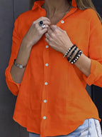 Lina | Open-Front Cotton Shirt