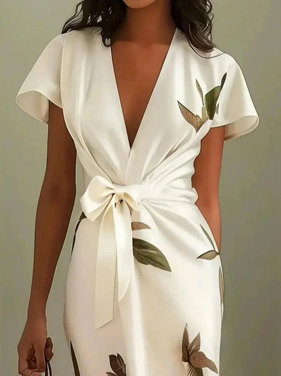 Liora | Floral Wrap Midi Dress