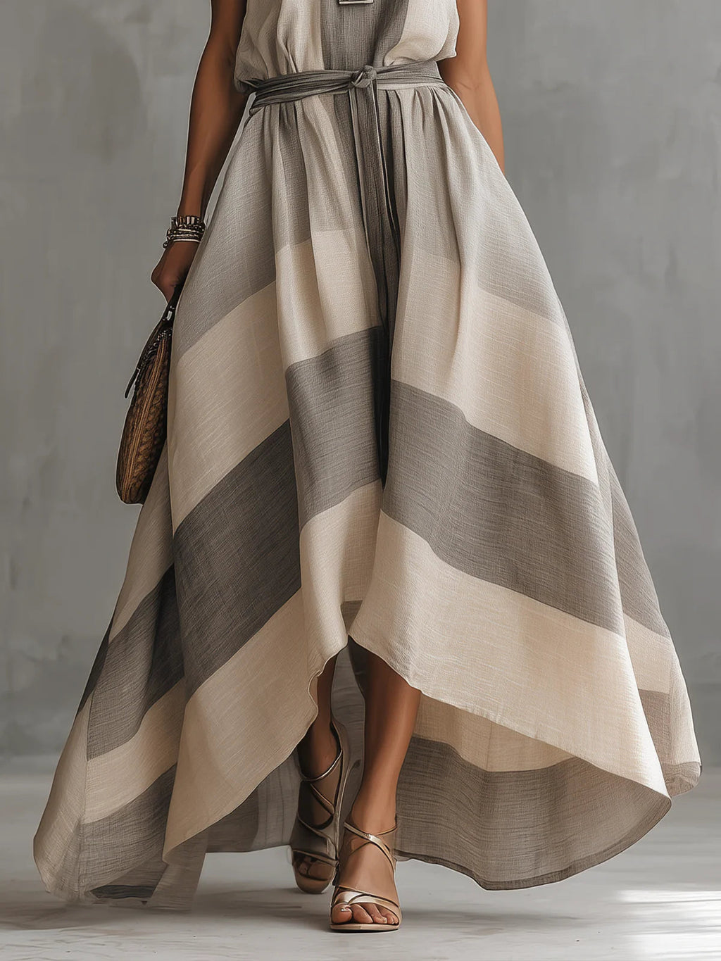 Sienna | Striped Linen Maxi Dress