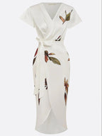 Liora | Floral Wrap Midi Dress
