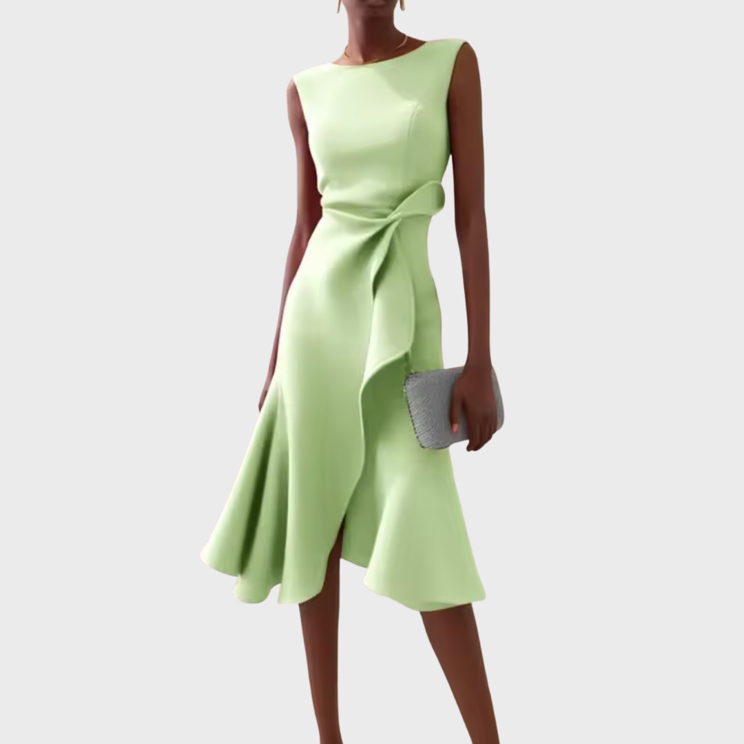 Rita | Draped Asymmetric Midi Dress