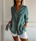 Sonia | Cotton Linen Button Shirt