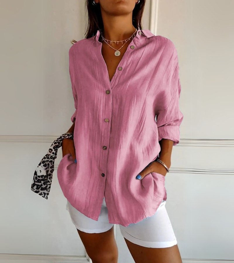 Sonia | Cotton Linen Button Shirt