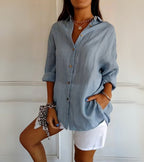 Sonia | Cotton Linen Button Shirt