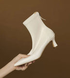 Fulvia | Leather Mid-Heel Ankle Boots