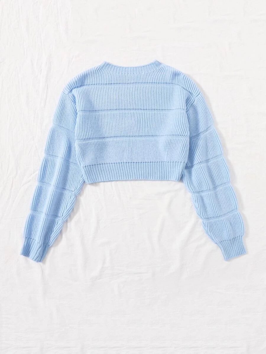 Lune | Cropped Cable Knit Sweater