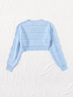 Lune | Cropped Cable Knit Sweater