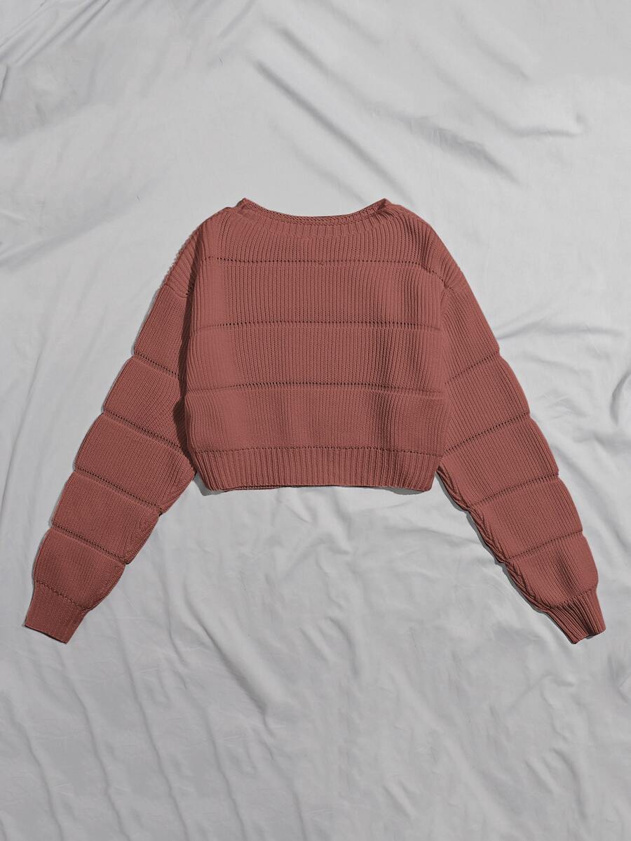 Lune | Cropped Cable Knit Sweater