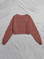Lune | Cropped Cable Knit Sweater