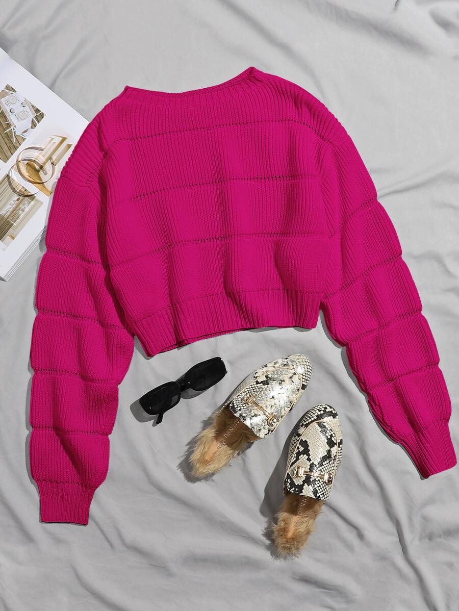 Lune | Cropped Cable Knit Sweater