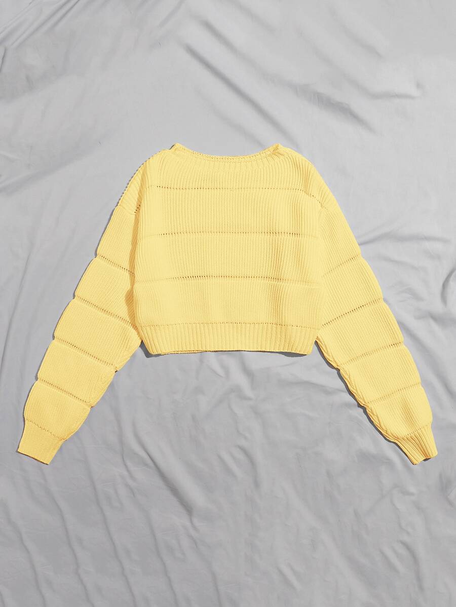 Lune | Cropped Cable Knit Sweater