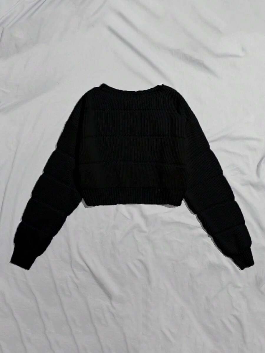 Lune | Cropped Cable Knit Sweater