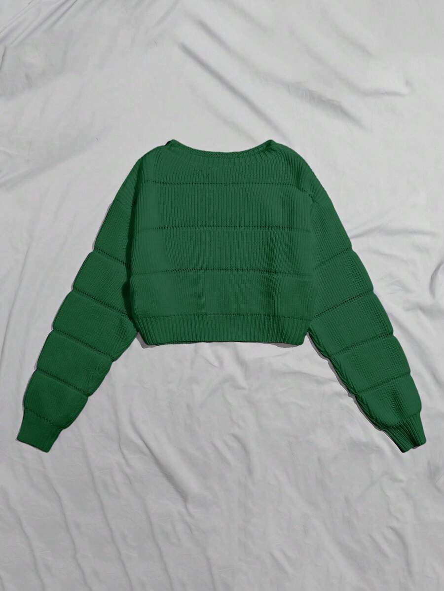 Lune | Cropped Cable Knit Sweater