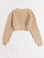 Lune | Cropped Cable Knit Sweater