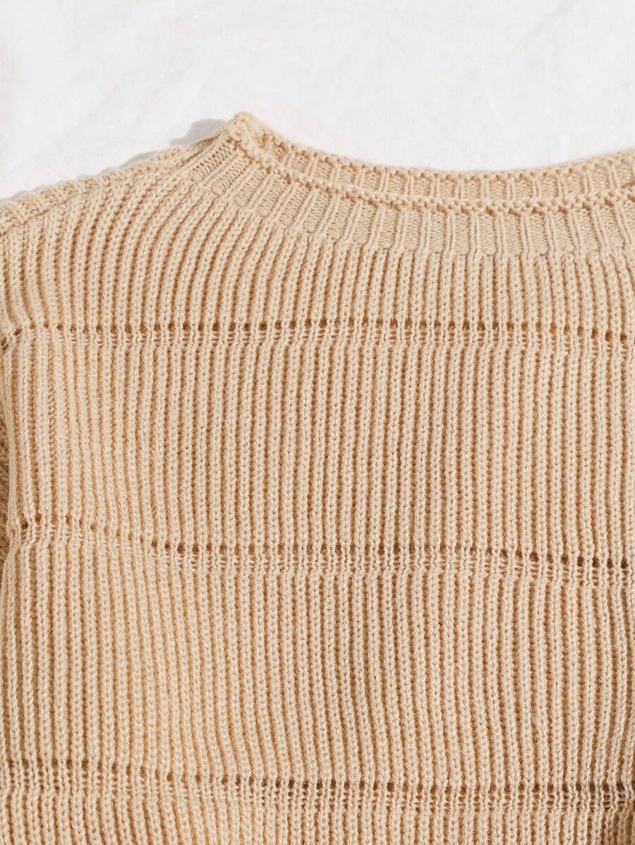 Lune | Cropped Cable Knit Sweater