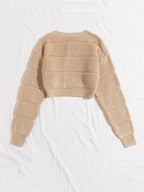 Lune | Cropped Cable Knit Sweater