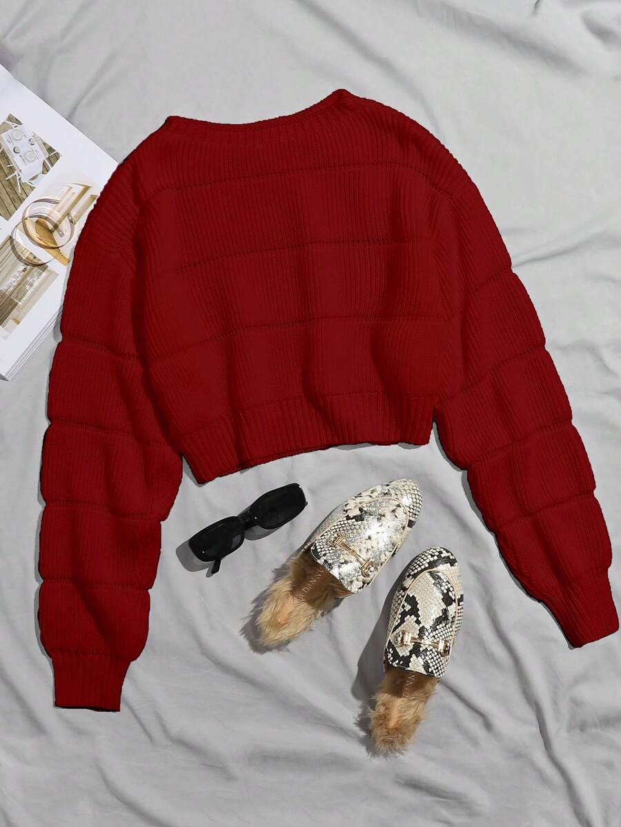 Lune | Cropped Cable Knit Sweater