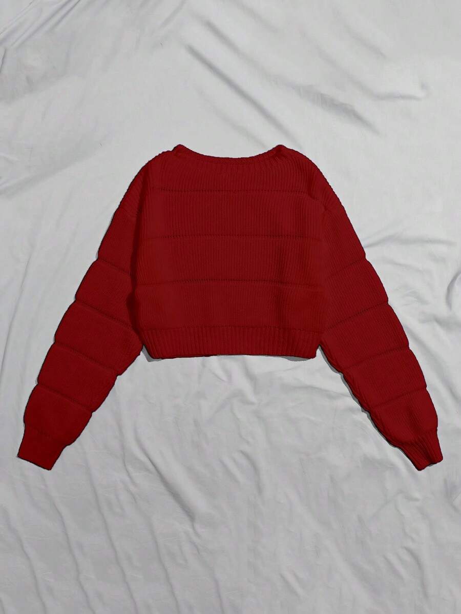Lune | Cropped Cable Knit Sweater