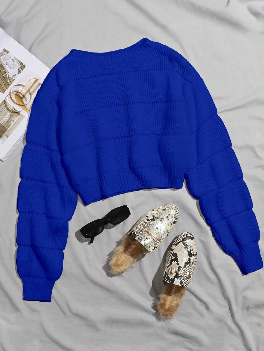 Lune | Cropped Cable Knit Sweater