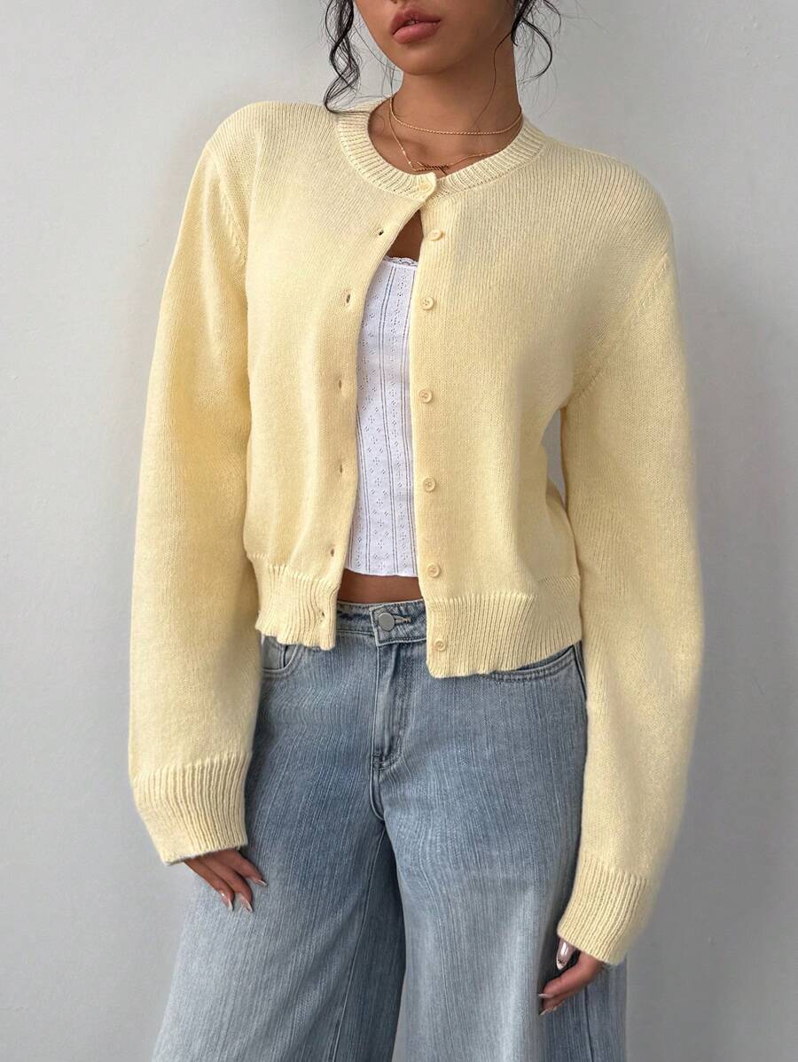 Amara | Cropped Button Cardigan