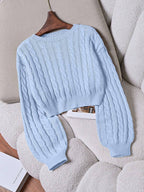 Lune | Cropped Cable Knit Sweater
