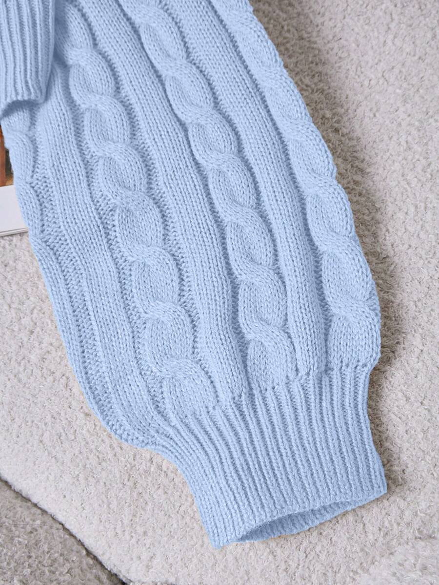 Lune | Cropped Cable Knit Sweater