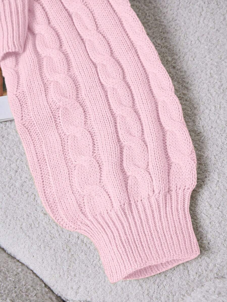 Lune | Cropped Cable Knit Sweater
