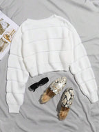 Lune | Cropped Cable Knit Sweater