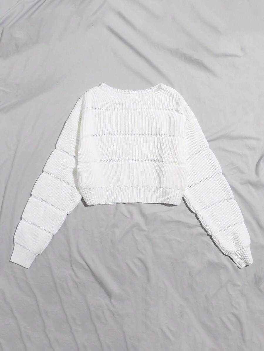 Lune | Cropped Cable Knit Sweater
