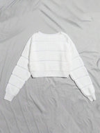 Lune | Cropped Cable Knit Sweater