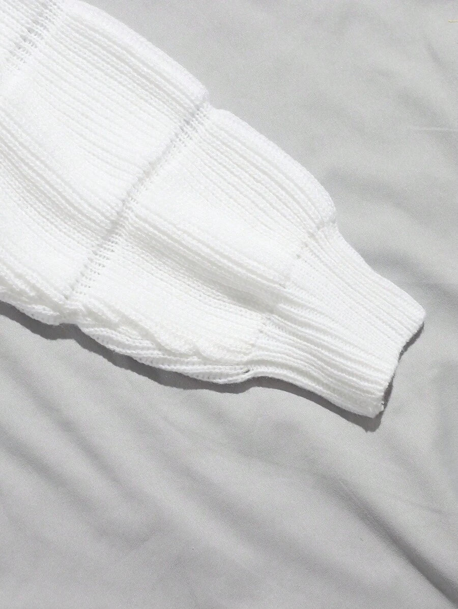 Lune | Cropped Cable Knit Sweater