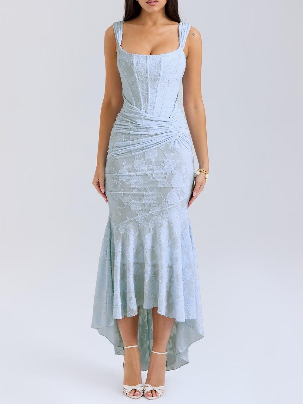 Celeste | Floral Sculpted Maxi Dress