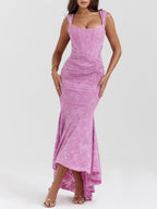 Celeste | Floral Sculpted Maxi Dress
