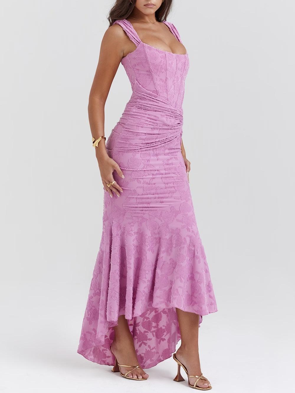 Celeste | Floral Sculpted Maxi Dress