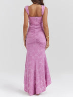 Celeste | Floral Sculpted Maxi Dress