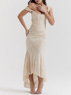 Celeste | Floral Sculpted Maxi Dress