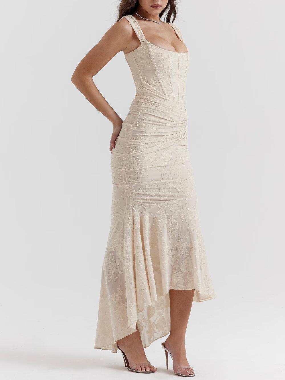 Celeste | Floral Sculpted Maxi Dress