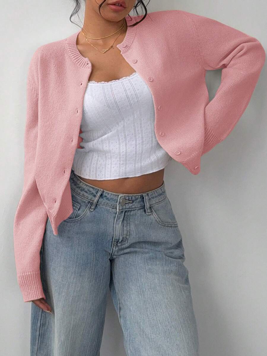 Amara | Cropped Button Cardigan