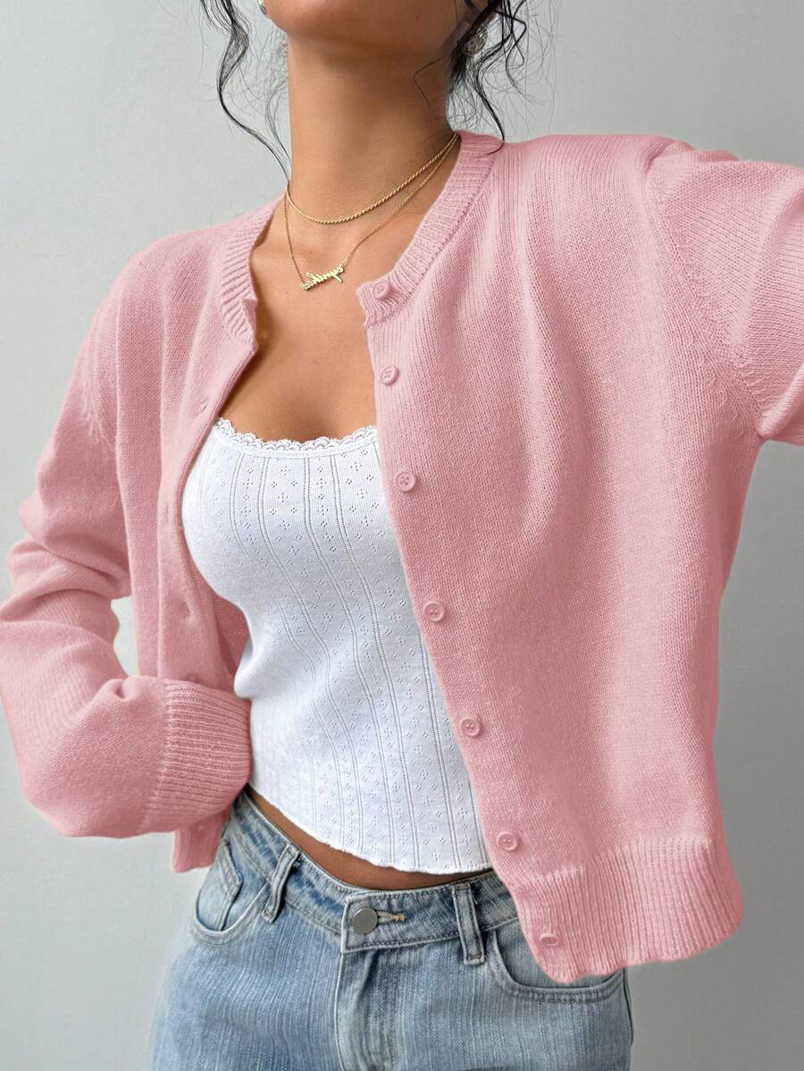 Amara | Cropped Button Cardigan