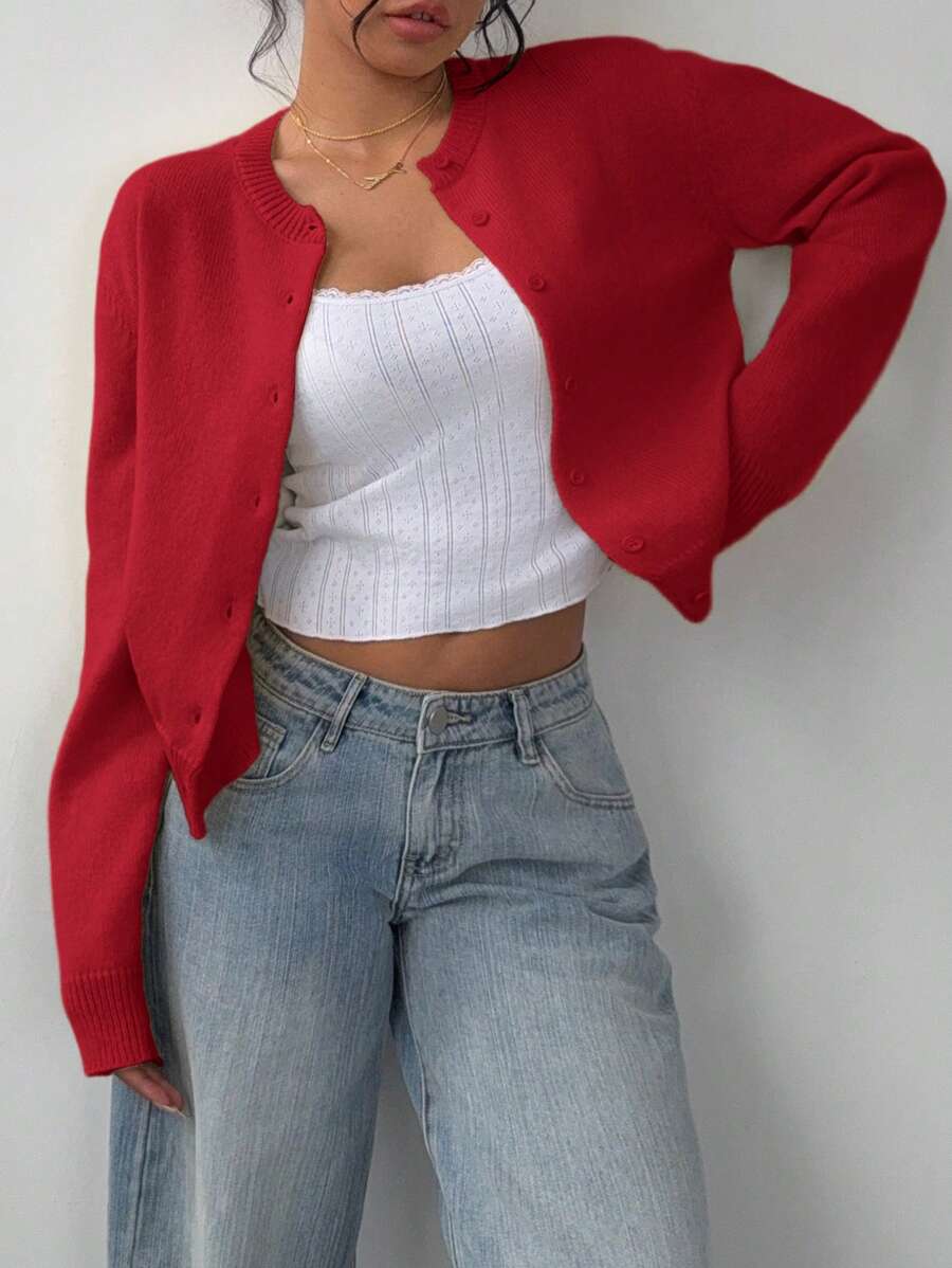 Amara | Cropped Button Cardigan