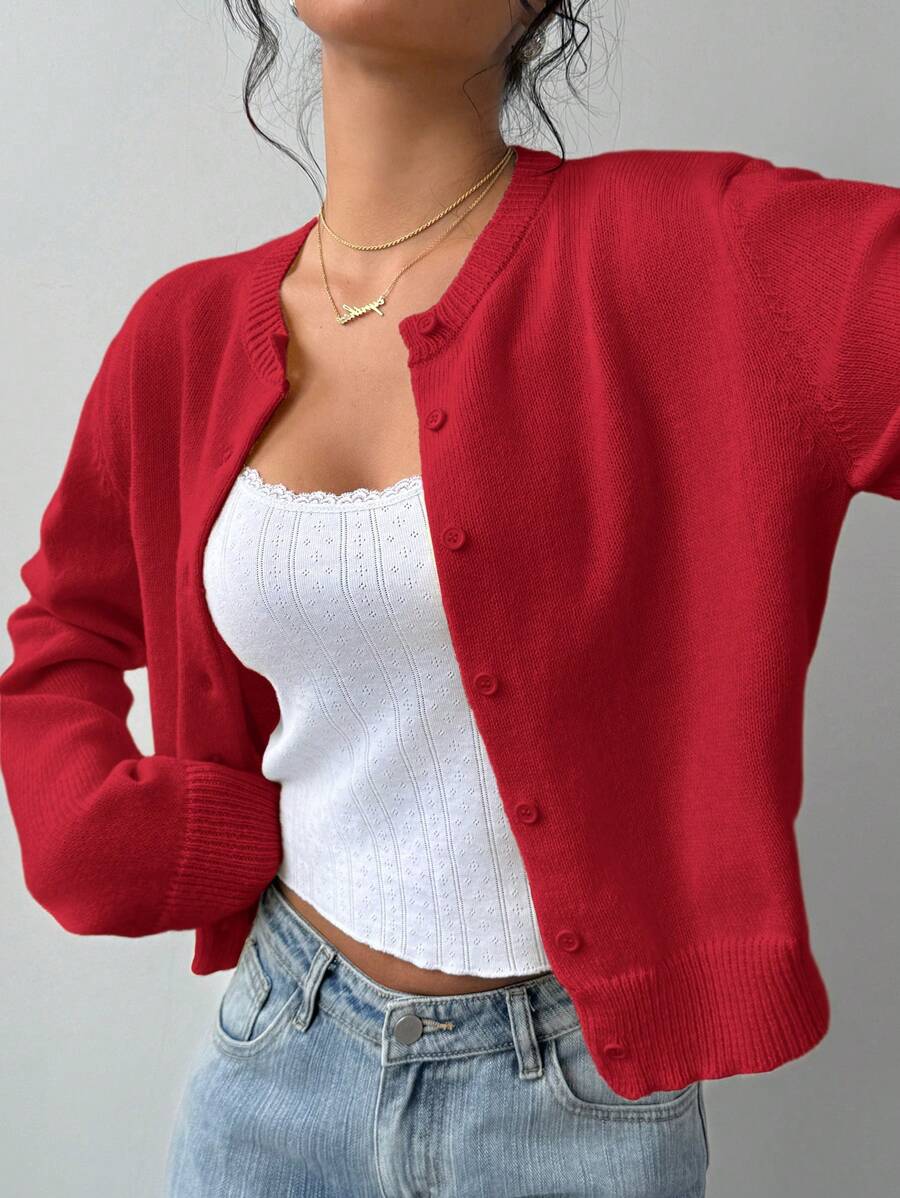 Amara | Cropped Button Cardigan