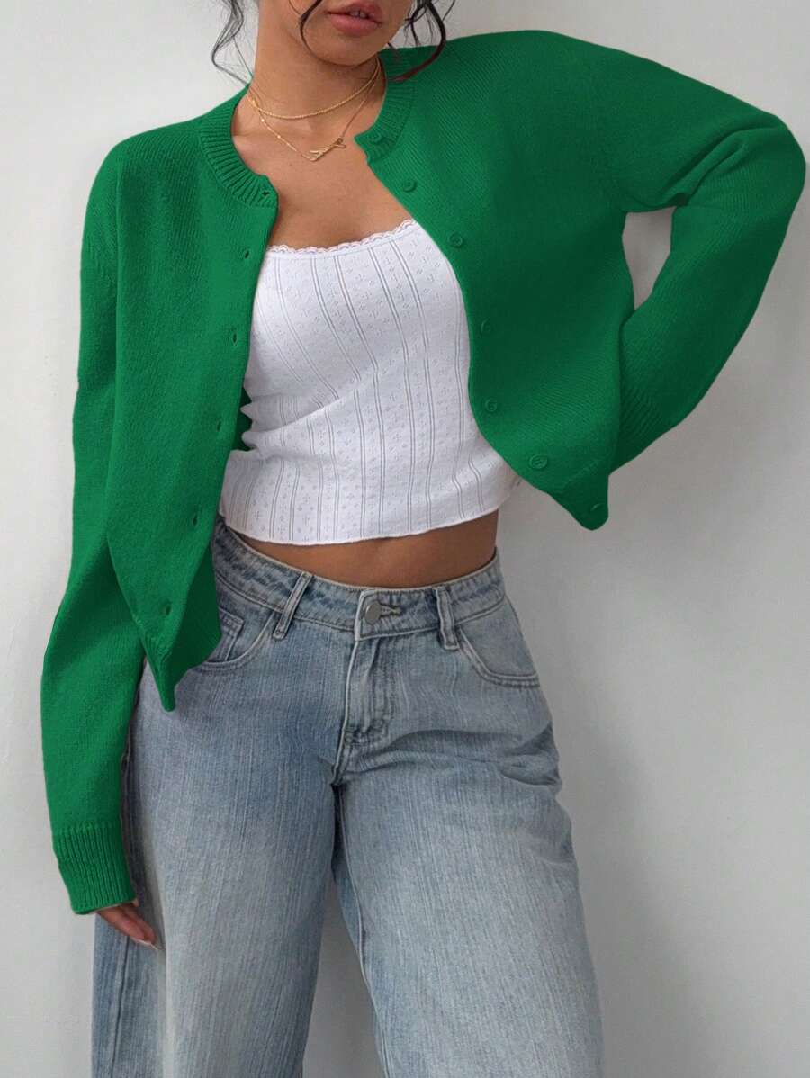 Amara | Cropped Button Cardigan