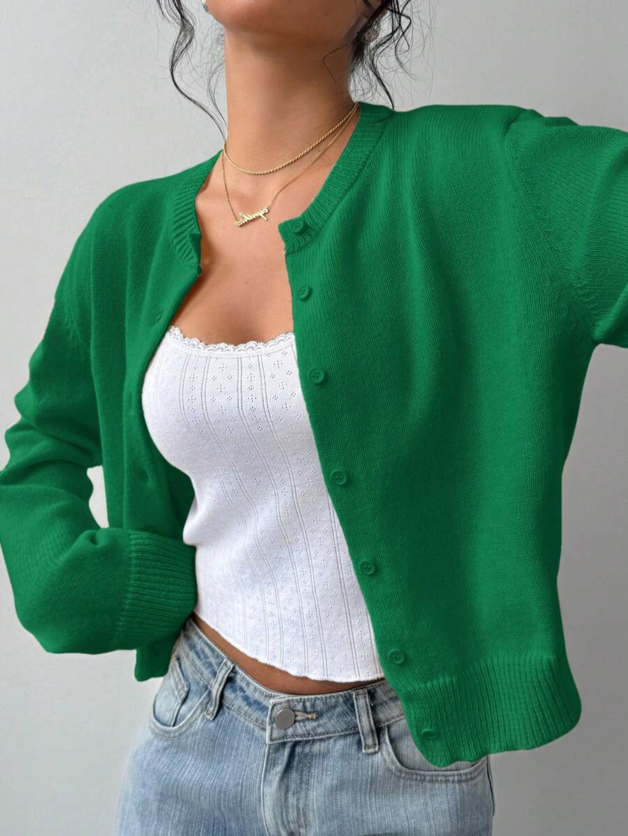 Amara | Cropped Button Cardigan