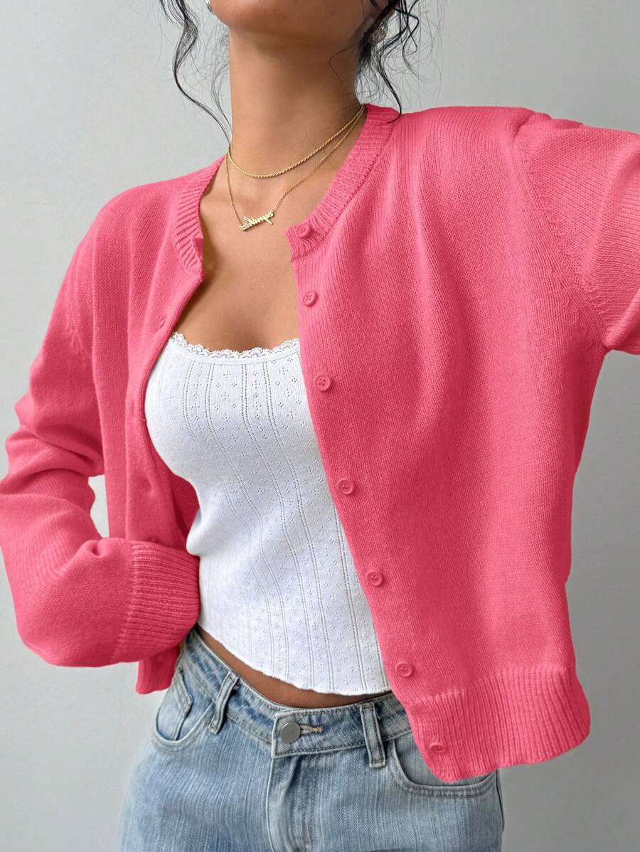 Amara | Cropped Button Cardigan