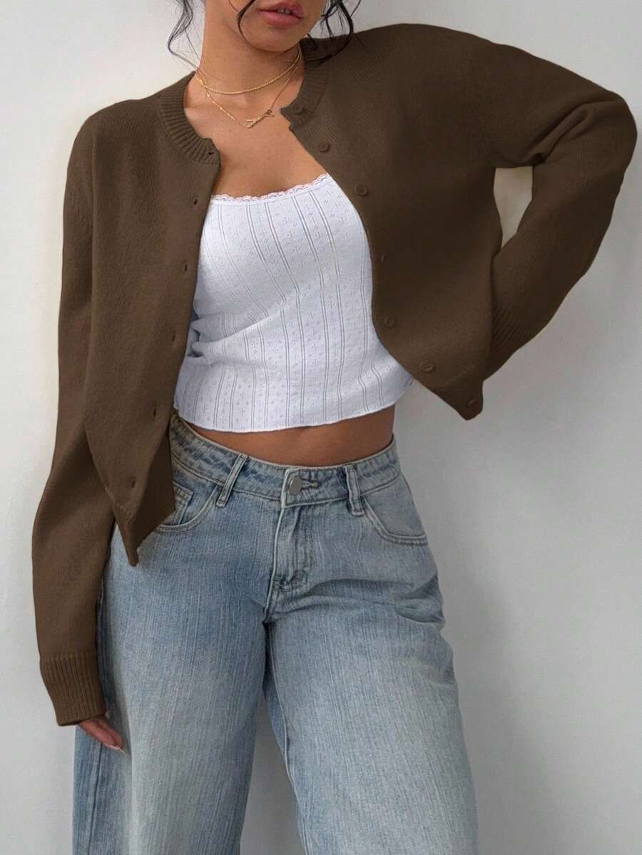 Amara | Cropped Button Cardigan