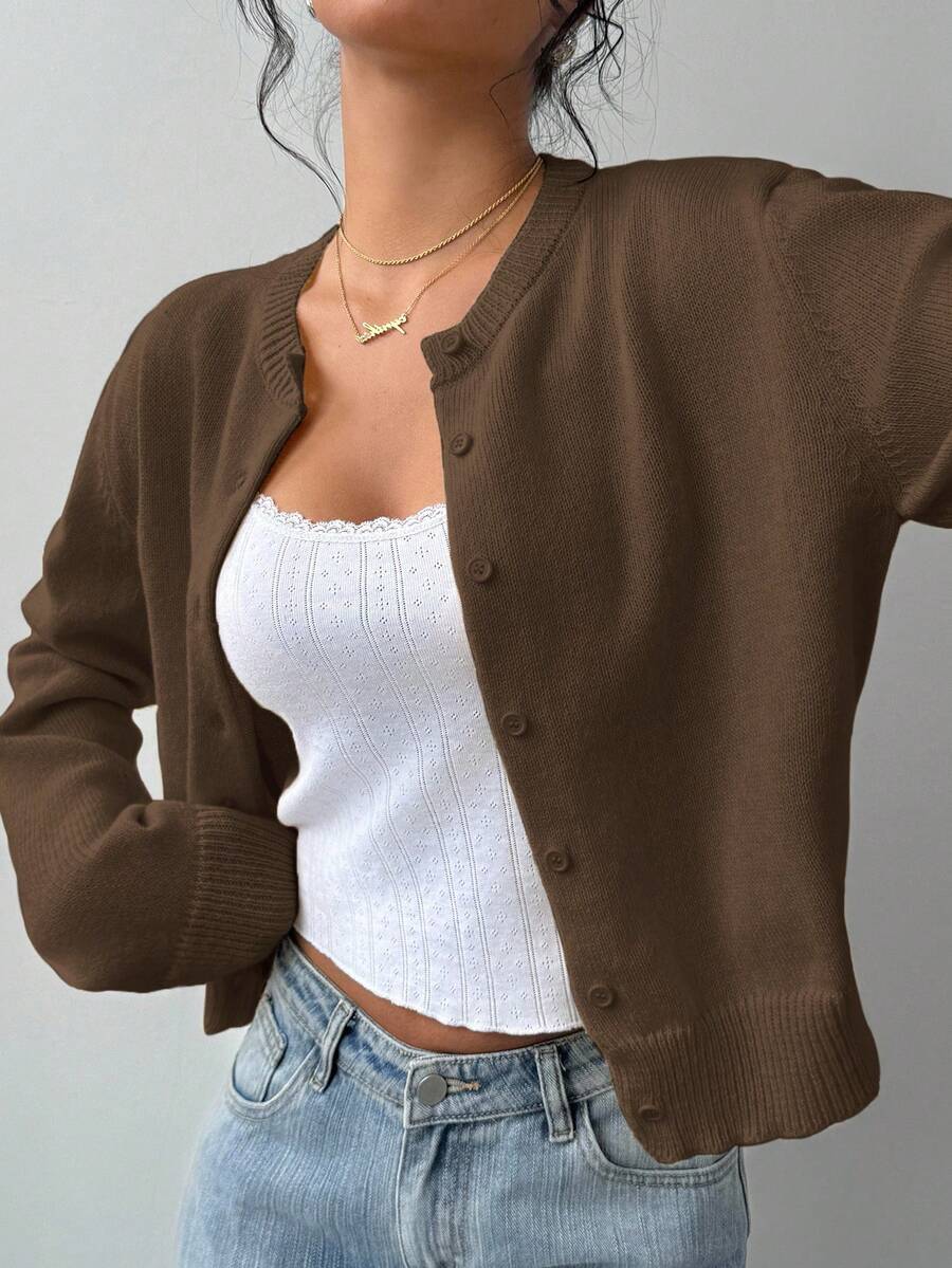 Amara | Cropped Button Cardigan