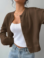 Amara | Cropped Button Cardigan