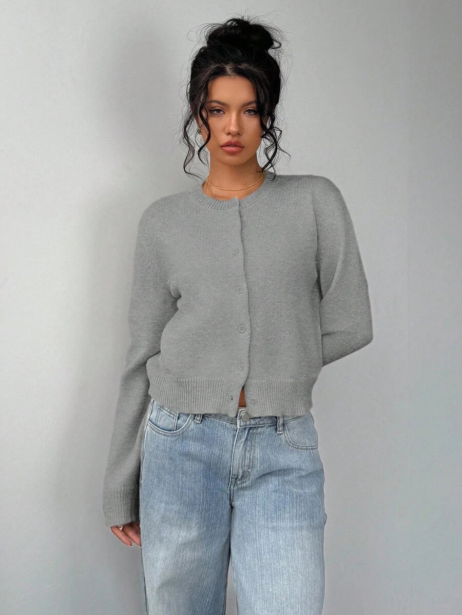 Amara | Cropped Button Cardigan