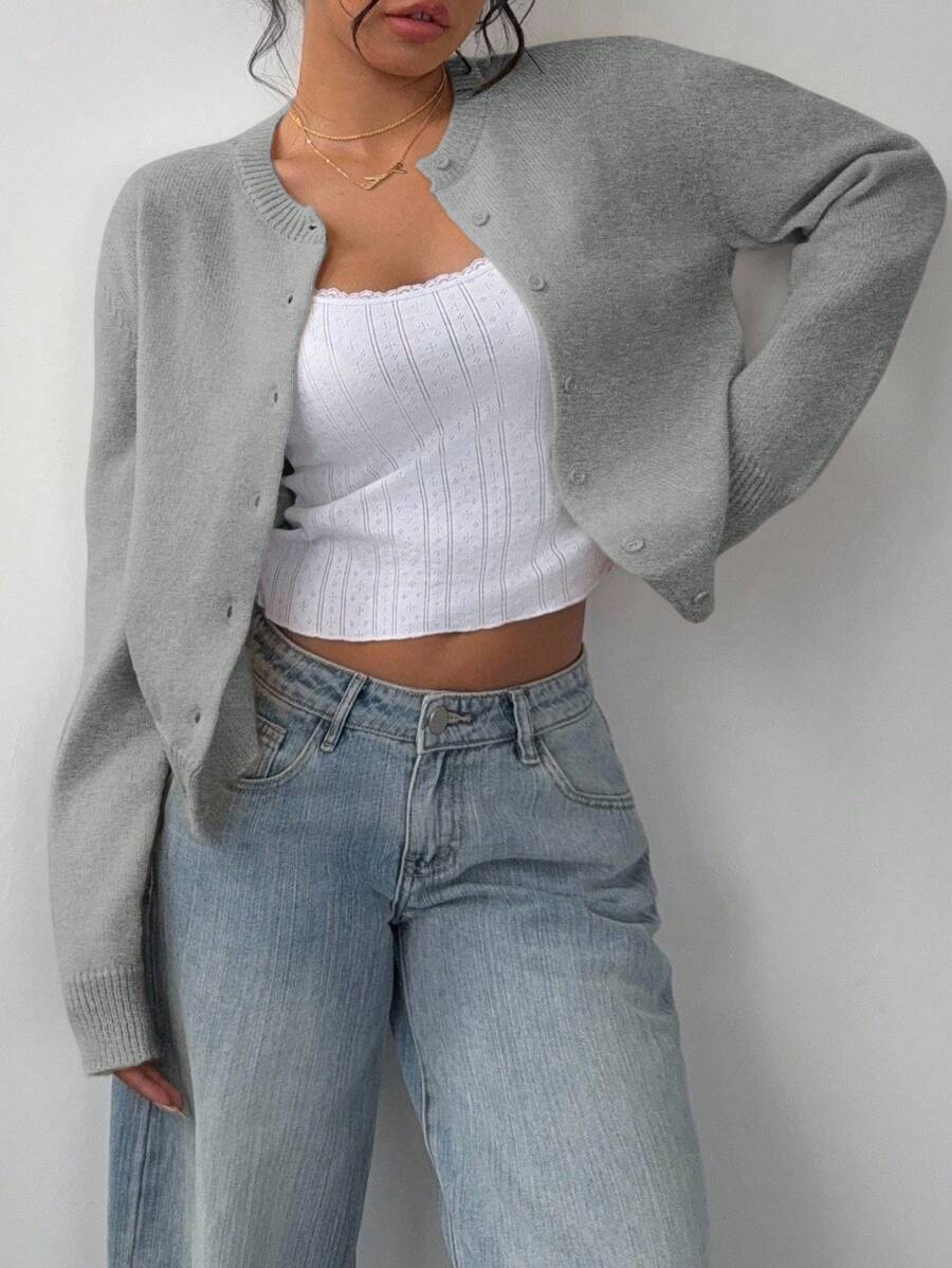 Amara | Cropped Button Cardigan