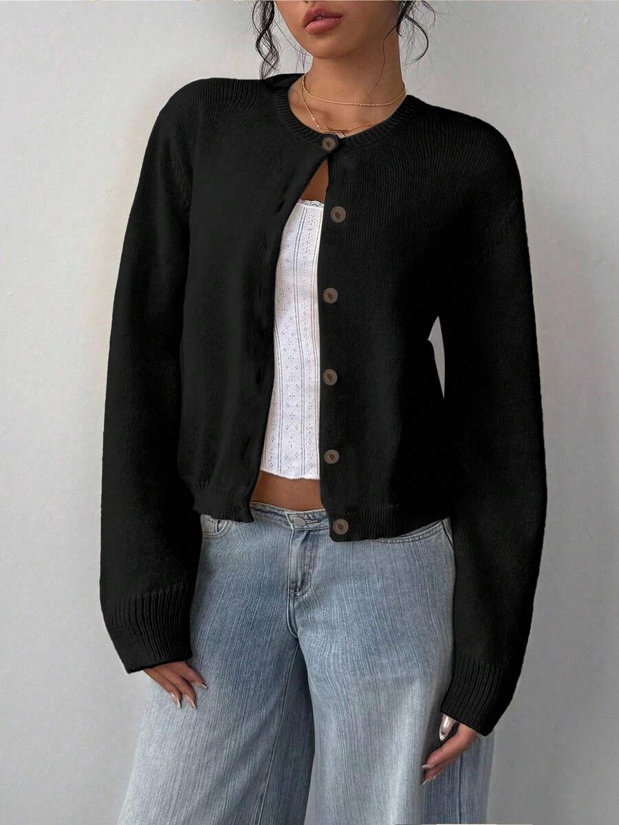 Amara | Cropped Button Cardigan